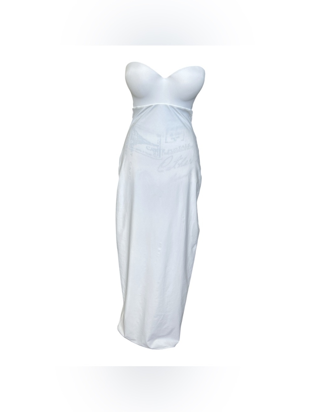 Q-T Intimates Like New Strapless Long Dress Slip Size 34C